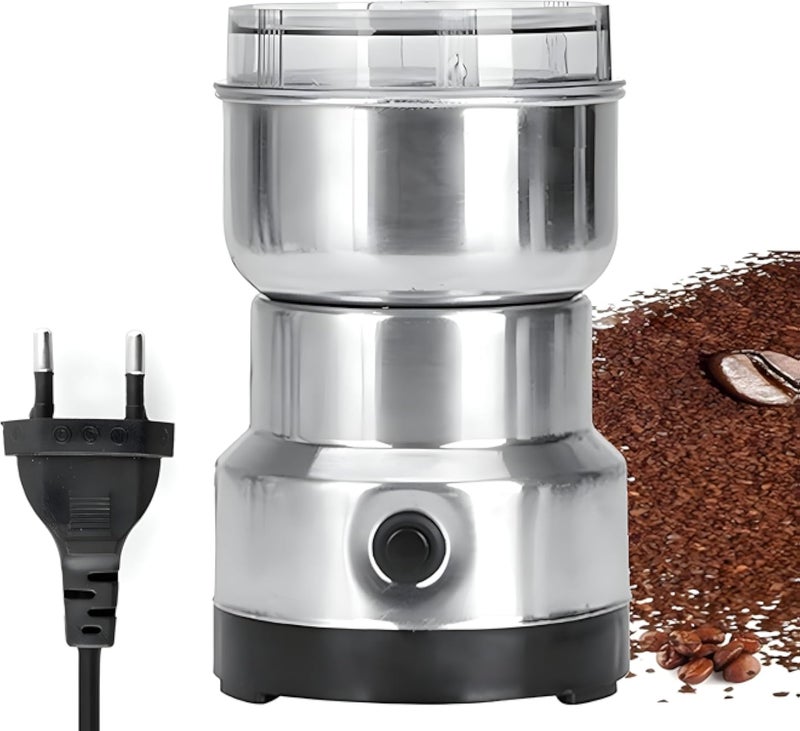 Electric Coffee Grinder, 6.7 x 3.9 inches, 530g, 150W, Stainless Steel, Get it Now from Al-Israa